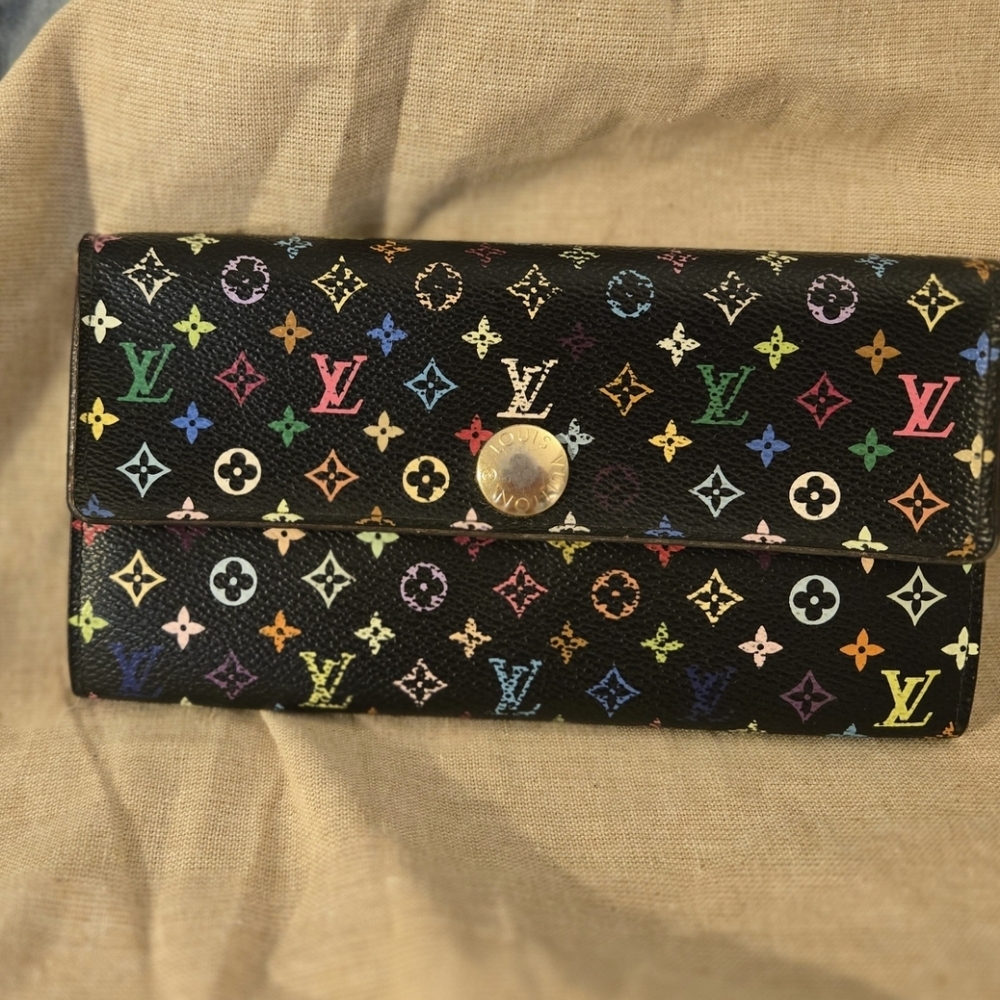 Louis Vuitton Black Multicolor Monogram Wallet